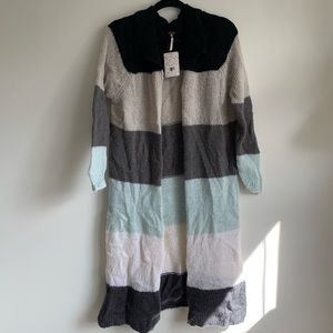 Free People mohair striped duster